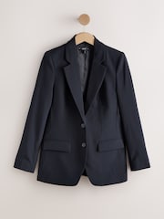 Navy Tailored Single Breasted Blazer with Wool - Image 1 of 3