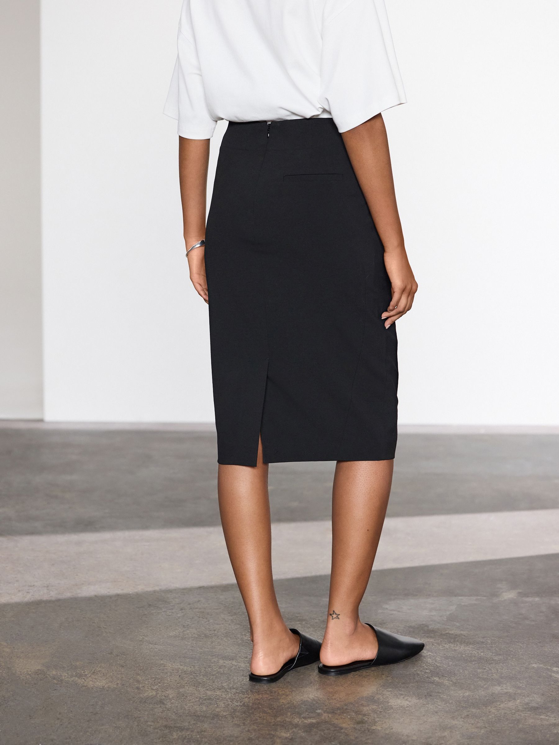 Buy Black Tailored Pencil Skirt With Wool from Next Canada