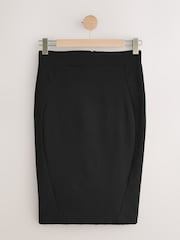 Black Tailored Pencil Skirt With Wool - Image 6 of 8