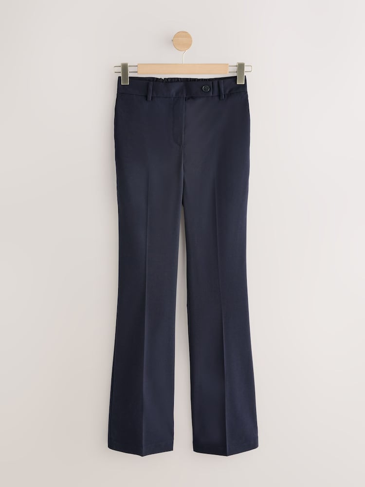 Navy Tailored Bootcut Trousers with Wool - Image 1 of 3