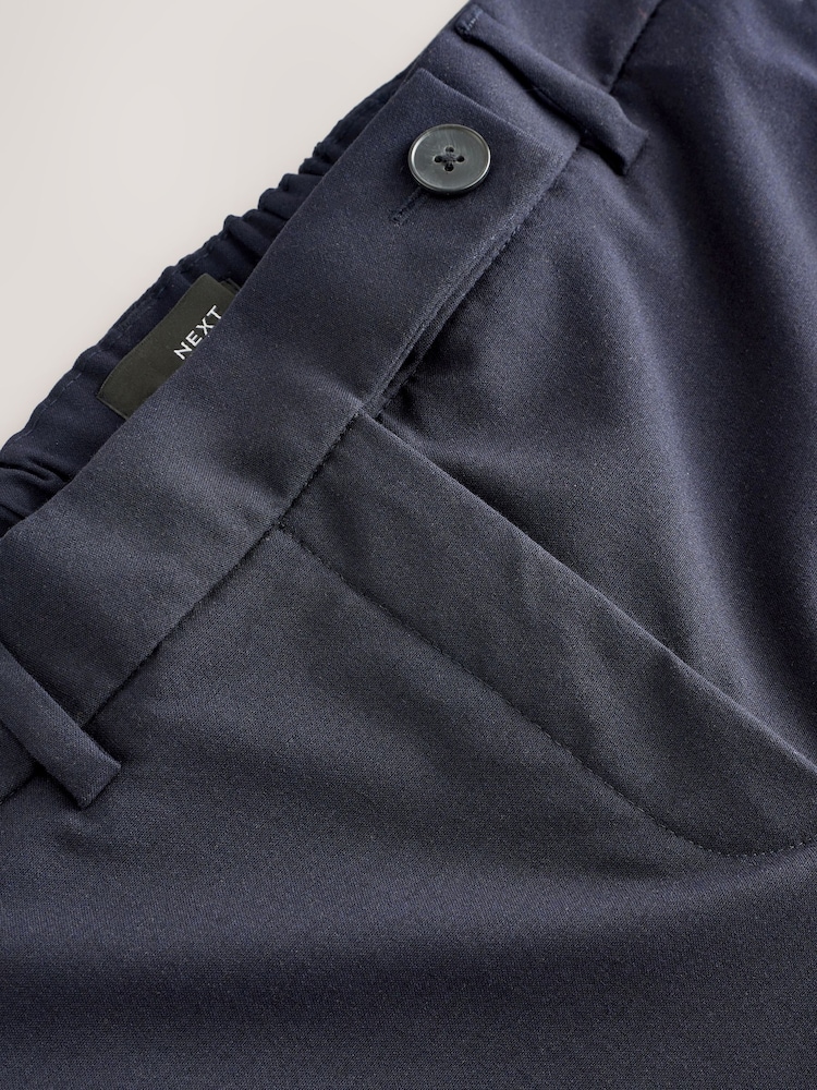 Navy Tailored Bootcut Trousers with Wool - Image 2 of 3