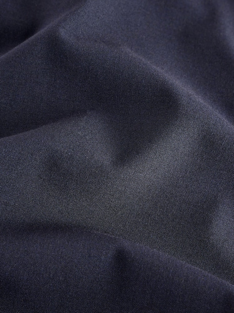 Navy Blue Tailored Bootcut Trousers With Wool - Image 8 of 8