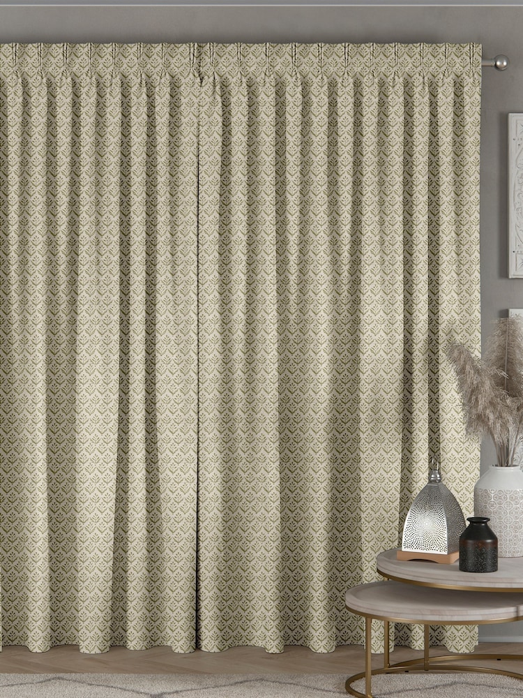 Olive Green Res Made to Measure Curtains - Image 2 of 9