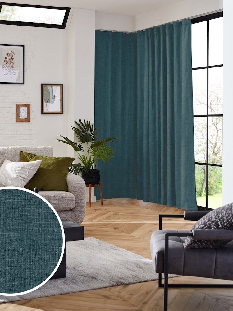 Peacock Blue Nikki Made to Measure Curtains - Image 1 of 10