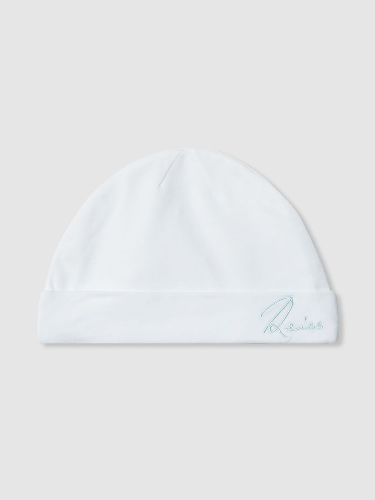 Reiss White Olyv Hat, Bib And Mittens Set - Image 2 of 5