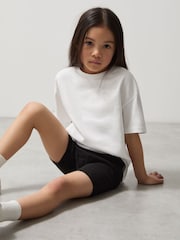 Reiss Black Sophia 3-9 yrs McLaren F1 Team Ribbed Cycle Shorts - Image 1 of 6
