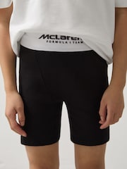 Reiss Black Sophia 3-9 yrs McLaren F1 Team Ribbed Cycle Shorts - Image 3 of 6