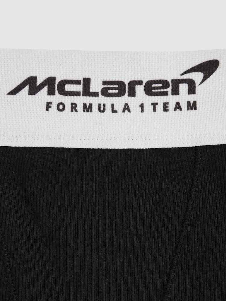 Reiss Black Sophia 3-9 yrs McLaren F1 Team Ribbed Cycle Shorts - Image 6 of 6