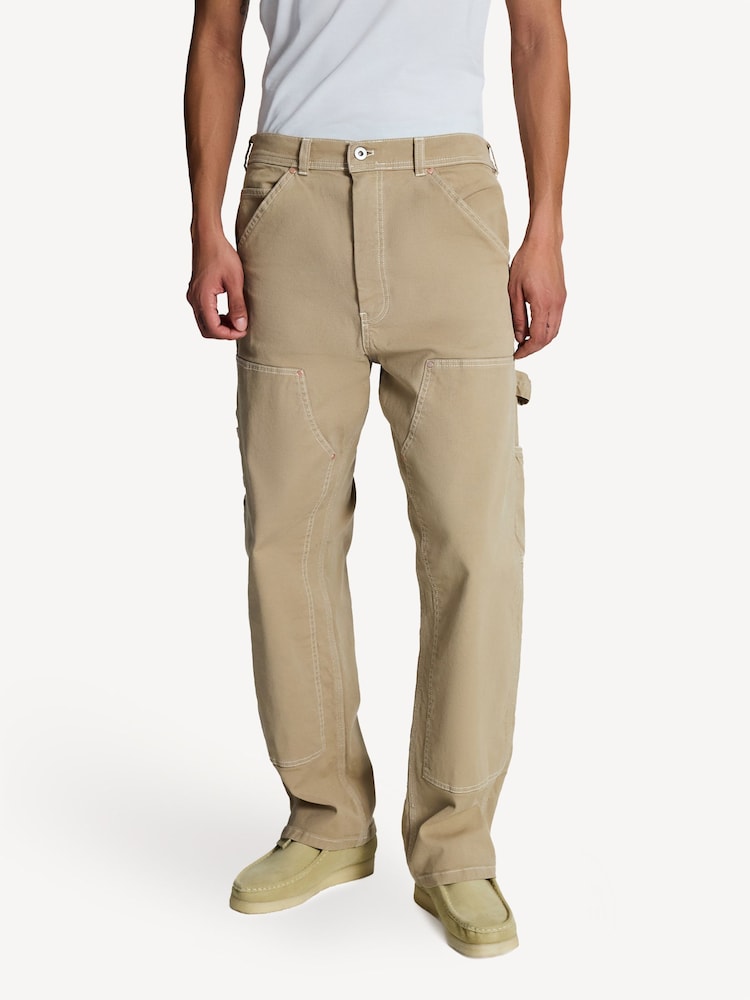 Stan Ray Brown Loose Fit Double Knee Joggers - Image 1 of 7