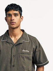Stan Ray Black Washed Camp Collar Bowling Shirt - Image 4 of 8