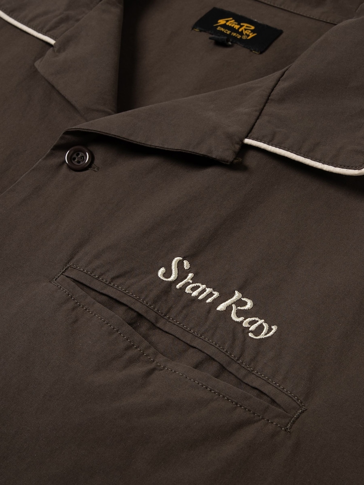 Stan Ray Black Washed Camp Collar Bowling Shirt - Image 8 of 8