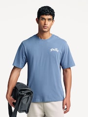 Stan Ray Navy Blue OG Logo Cotton T-Shirt - Image 2 of 7