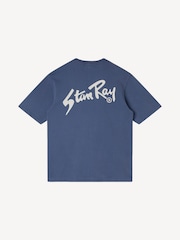 Stan Ray Navy Blue OG Logo Cotton T-Shirt - Image 7 of 7