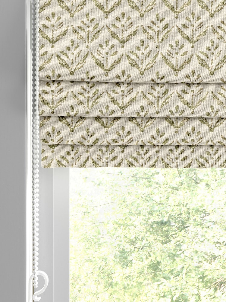 Olive Green Res Made to Measure Roman Blind - Image 2 of 6