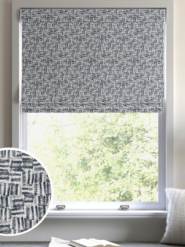 Marine Blue Venire Made to Measure Roman Blind - Image 1 of 6