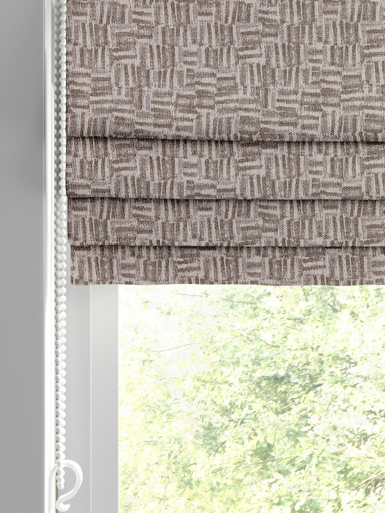 Porcini Brown Venire Made to Measure Roman Blind - Image 2 of 6