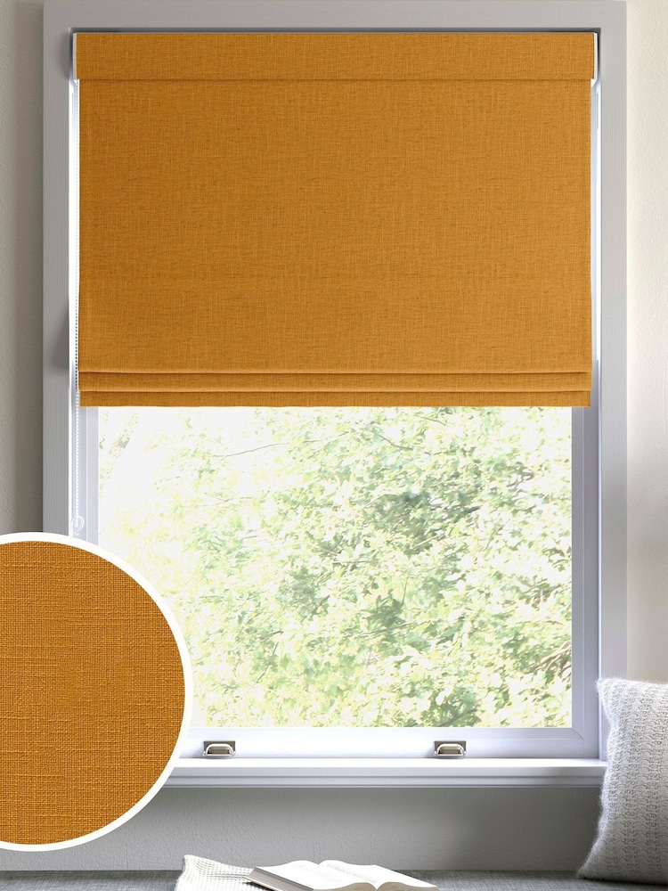 Ochre Yellow Nikki Made to Measure Roman Blind - Image 1 of 6