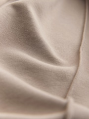 Taupe Brown Neutral Slinky Wide Leg Corduroy Side Stripe Track Trousers - Image 8 of 8