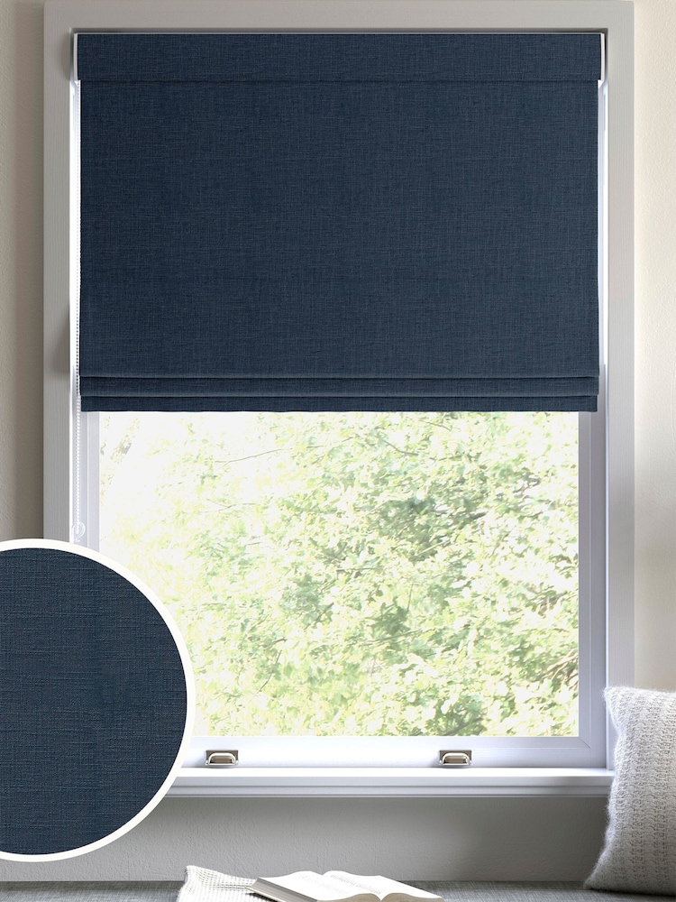 Ink Blue Nikki Made to Measure Roman Blind - Image 1 of 6