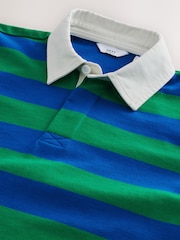Blue/Green Stripe Long Sleeve Rugby Shirt - Image 7 of 8
