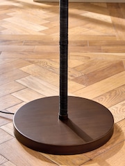 Nina Campbell Antique Brass/Black Sagano Floor Lamp - Image 4 of 5
