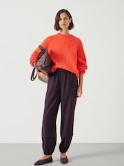 Hush Red Ava Wool Cargo Trousers - Image 3 of 5