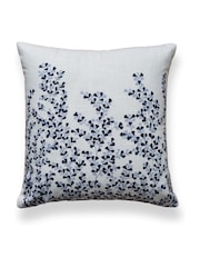 BHS Navy Embroidered 100% Cotton Cushion - Image 2 of 4