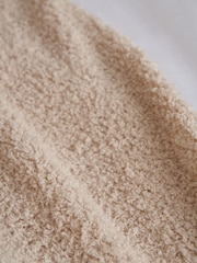 BHS Natural Teddy Fleece Throw - Image 2 of 4
