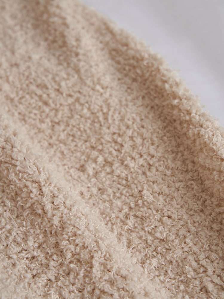 BHS Natural Teddy Fleece Throw - Image 2 of 4