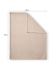 BHS Natural Teddy Fleece Throw - Image 4 of 4