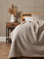 BHS Natural Faux Fur Throw - Image 1 of 4