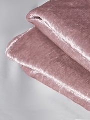 BHS Blush Large Luxury Crushed Velvet Throw - Image 2 of 4