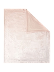 BHS Blush Large Luxury Crushed Velvet Throw - Image 3 of 4