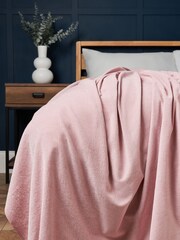 BHS Blush Chenille Throw - Image 1 of 4
