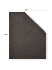 BHS Grey Teddy Fleece Throw - Image 4 of 4