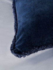 BHS Navy Camille Acid Wash Cushion - Image 2 of 4