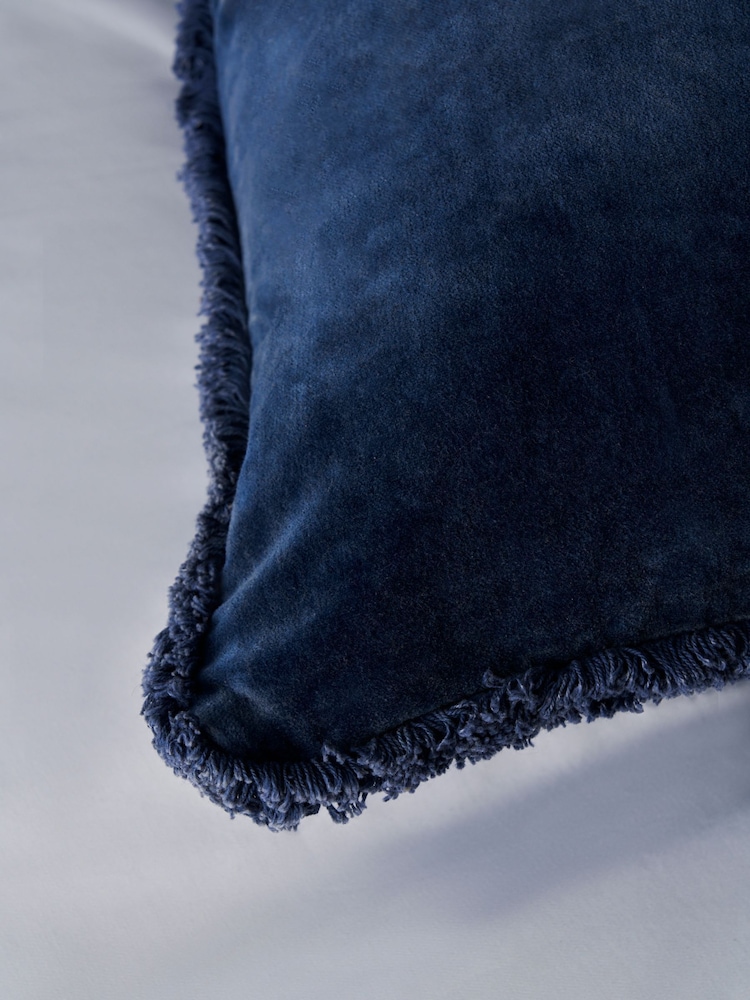 BHS Navy Camille Acid Wash Cushion - Image 2 of 4