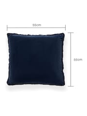 BHS Navy Camille Acid Wash Cushion - Image 4 of 4