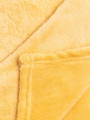 BHS Ochre Microfleece Throw - Image 4 of 4