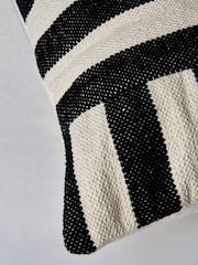 BHS Black Tino Striped Cushion - Image 2 of 4