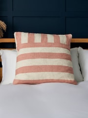 BHS Blush Tino Striped Cushion - Image 1 of 4