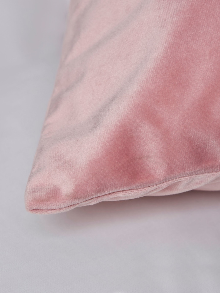 BHS Blush Velour Cushion - Image 2 of 4