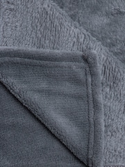 BHS Charcoal Microfleece Throw - Image 4 of 4