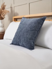 BHS Blue Heavy Chenille Cushion - Image 1 of 4
