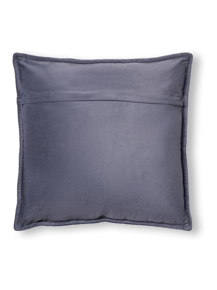 BHS Blue Heavy Chenille Cushion - Image 2 of 4