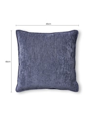 BHS Blue Heavy Chenille Cushion - Image 4 of 4