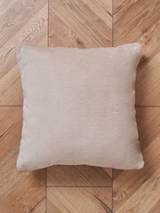 BHS Natural Faux Fur Cushion - Image 3 of 4