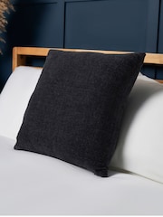 BHS Charcoal Chenille Cushion - Image 1 of 4