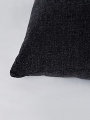 BHS Charcoal Chenille Cushion - Image 2 of 4