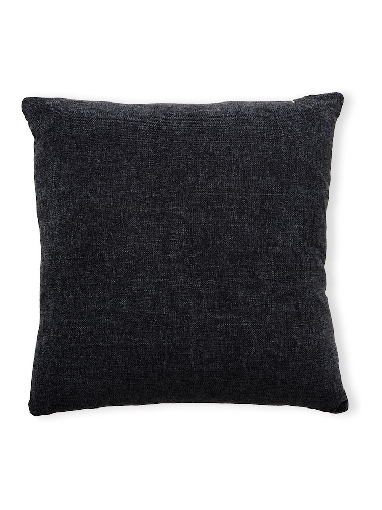 BHS Charcoal Chenille Cushion - Image 4 of 4